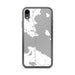 Custom iPhone XR Mackinac Straits Michigan Map Phone Case in Classic