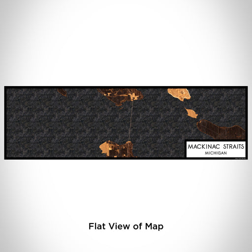 Flat View of Map Custom Mackinac Straits Michigan Map Enamel Mug in Ember