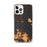 Custom iPhone 12 Pro Max Mackinac Straits Michigan Map Phone Case in Ember