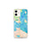 Custom iPhone 12 mini Mackinac Straits Michigan Map Phone Case in Watercolor