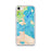 Custom iPhone SE Mackinac Straits Michigan Map Phone Case in Watercolor