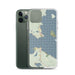 Custom Mackinac Straits Michigan Map Phone Case in Woodblock
