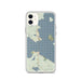 Custom iPhone 11 Mackinac Straits Michigan Map Phone Case in Woodblock