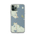 Custom iPhone 11 Pro Mackinac Straits Michigan Map Phone Case in Woodblock