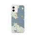 Custom iPhone 12 Mackinac Straits Michigan Map Phone Case in Woodblock