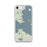 Custom iPhone SE Mackinac Straits Michigan Map Phone Case in Woodblock