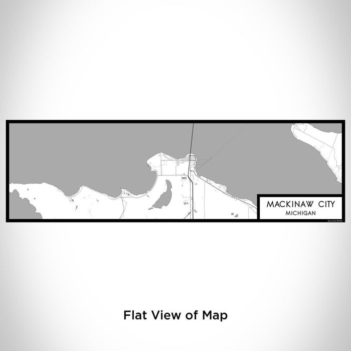 Flat View of Map Custom Mackinaw City Michigan Map Enamel Mug in Classic