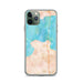 Custom iPhone 11 Pro Mackinaw City Michigan Map Phone Case in Watercolor
