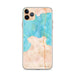 Custom iPhone 11 Pro Max Mackinaw City Michigan Map Phone Case in Watercolor