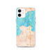 Custom iPhone 12 Mackinaw City Michigan Map Phone Case in Watercolor