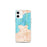 Custom iPhone 12 mini Mackinaw City Michigan Map Phone Case in Watercolor
