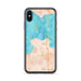 Custom iPhone X/XS Mackinaw City Michigan Map Phone Case in Watercolor
