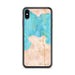 Custom iPhone XS Max Mackinaw City Michigan Map Phone Case in Watercolor