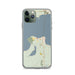 Custom iPhone 11 Pro Mackinaw City Michigan Map Phone Case in Woodblock