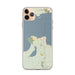 Custom iPhone 11 Pro Max Mackinaw City Michigan Map Phone Case in Woodblock