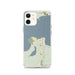 Custom iPhone 12 Mackinaw City Michigan Map Phone Case in Woodblock