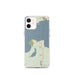 Custom iPhone 12 mini Mackinaw City Michigan Map Phone Case in Woodblock