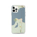 Custom iPhone 12 Pro Mackinaw City Michigan Map Phone Case in Woodblock