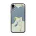 Custom iPhone XR Mackinaw City Michigan Map Phone Case in Woodblock