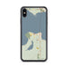 Custom iPhone XS Max Mackinaw City Michigan Map Phone Case in Woodblock