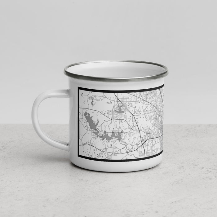 Left View Custom Macon Georgia Map Enamel Mug in Classic