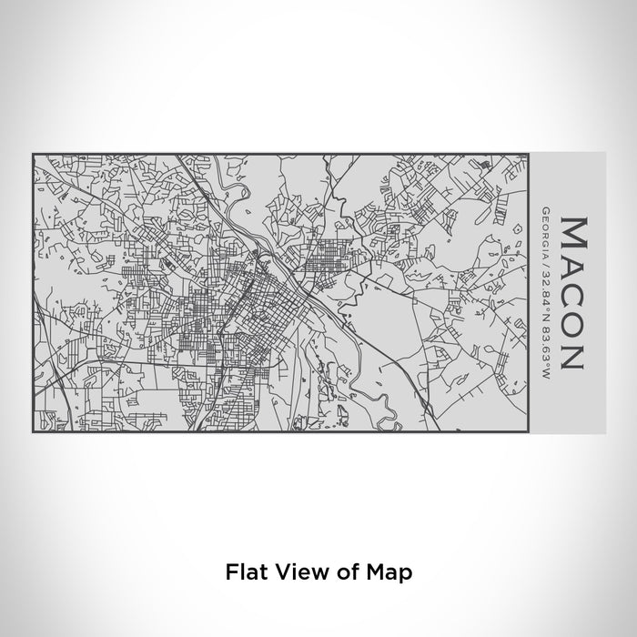 Rendered View of Macon Georgia Map Engraving on 17oz Stainless Steel Insulated Cola Bottle