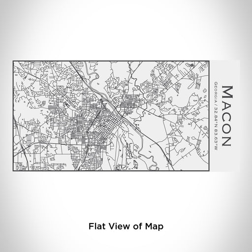 Rendered View of Macon Georgia Map Engraving on 17oz Stainless Steel Insulated Cola Bottle in White