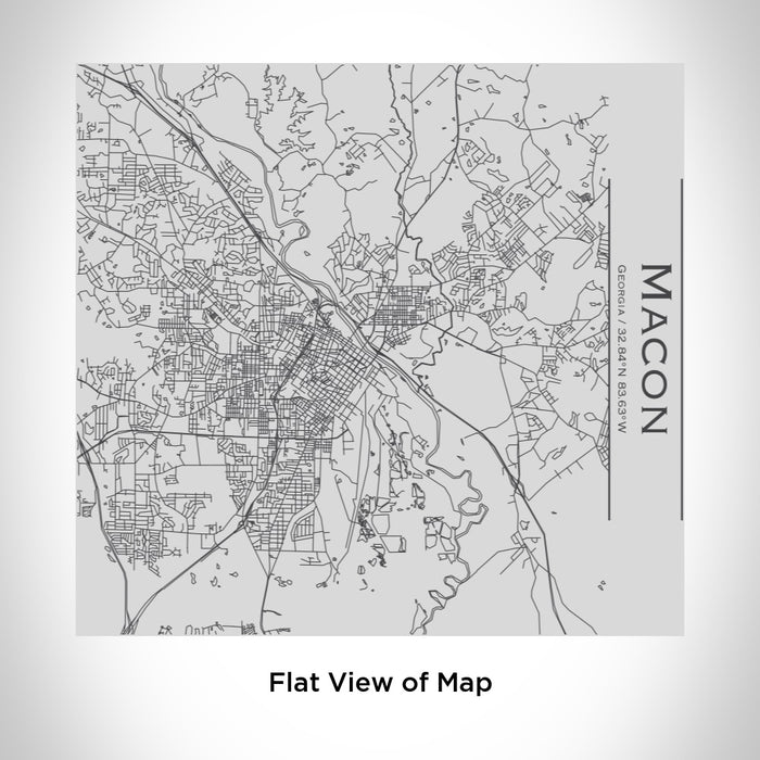 Rendered View of Macon Georgia Map Engraving on 17oz Stainless Steel Insulated Tumbler