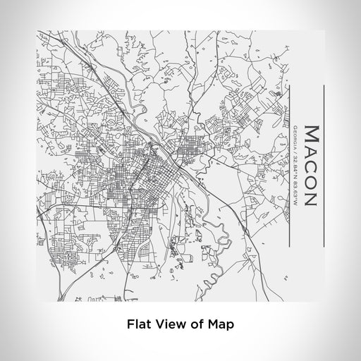 Rendered View of Macon Georgia Map Engraving on 17oz Stainless Steel Insulated Tumbler in White