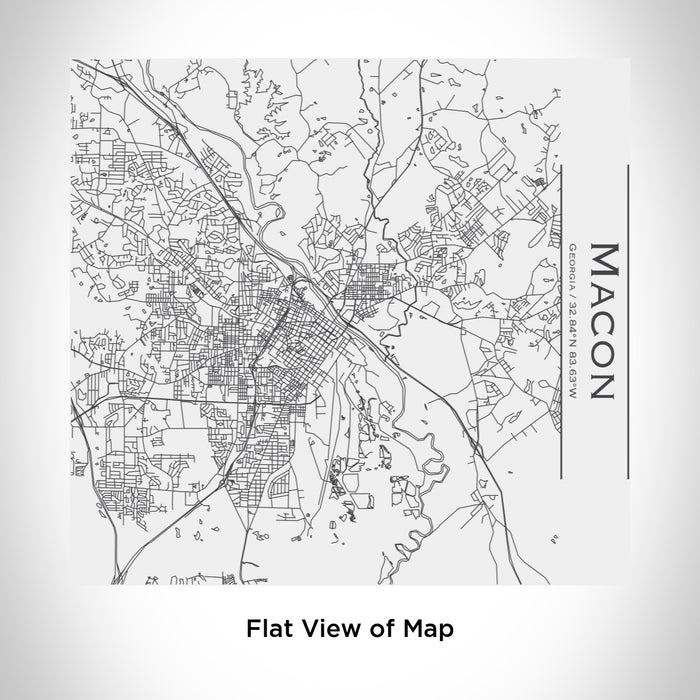 Rendered View of Macon Georgia Map Engraving on 17oz Stainless Steel Insulated Tumbler in White