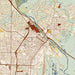Macon Georgia Map Print in Woodblock Style Zoomed In Close Up Showing Details