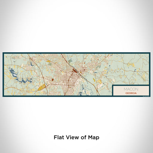 Flat View of Map Custom Macon Georgia Map Enamel Mug in Woodblock