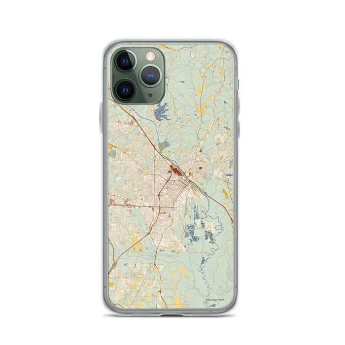 Custom Macon Georgia Map Phone Case in Woodblock