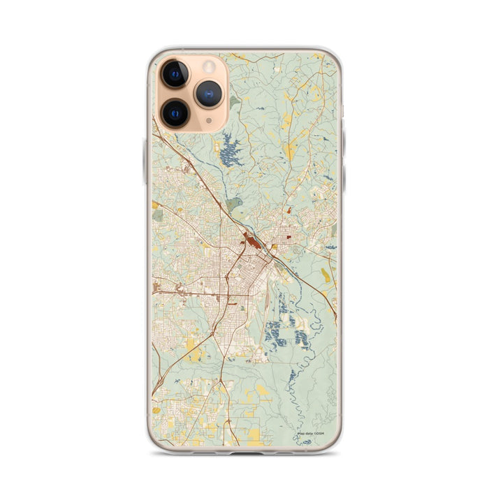 Custom Macon Georgia Map Phone Case in Woodblock