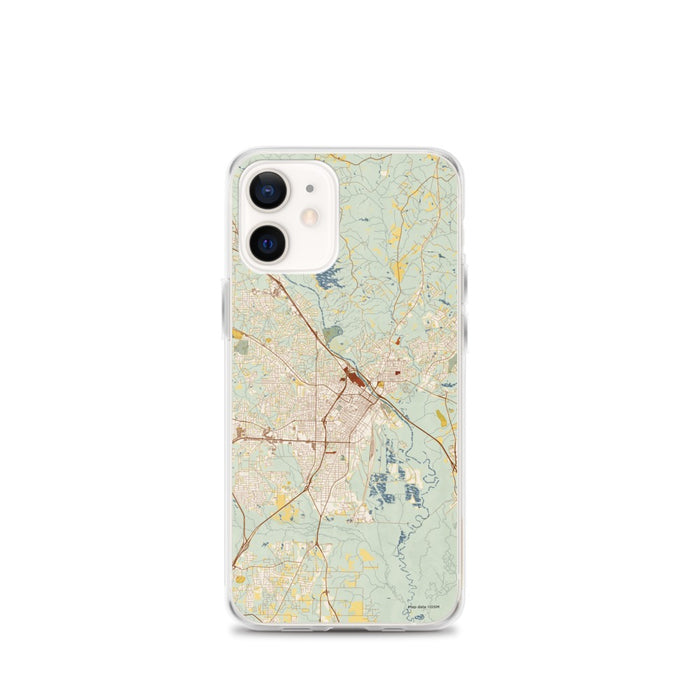 Custom Macon Georgia Map iPhone 12 mini Phone Case in Woodblock