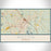 Macon Georgia Map Print Landscape Orientation in Woodblock Style With Shaded Background