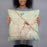 Person holding 18x18 Custom Macon Georgia Map Throw Pillow in Woodblock