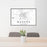 24x36 Madera California Map Print Lanscape Orientation in Classic Style Behind 2 Chairs Table and Potted Plant