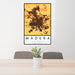 24x36 Madera California Map Print Portrait Orientation in Ember Style Behind 2 Chairs Table and Potted Plant