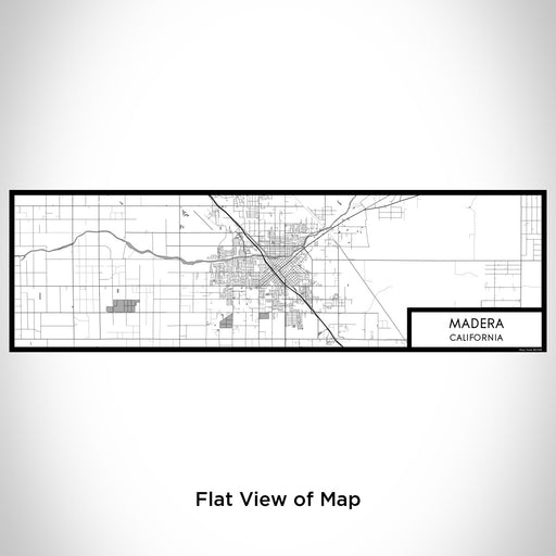 Flat View of Map Custom Madera California Map Enamel Mug in Classic