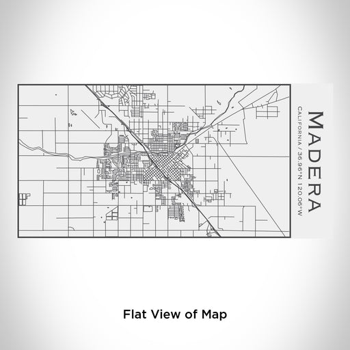 Rendered View of Madera California Map Engraving on 17oz Stainless Steel Insulated Cola Bottle in White