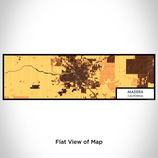 Flat View of Map Custom Madera California Map Enamel Mug in Ember