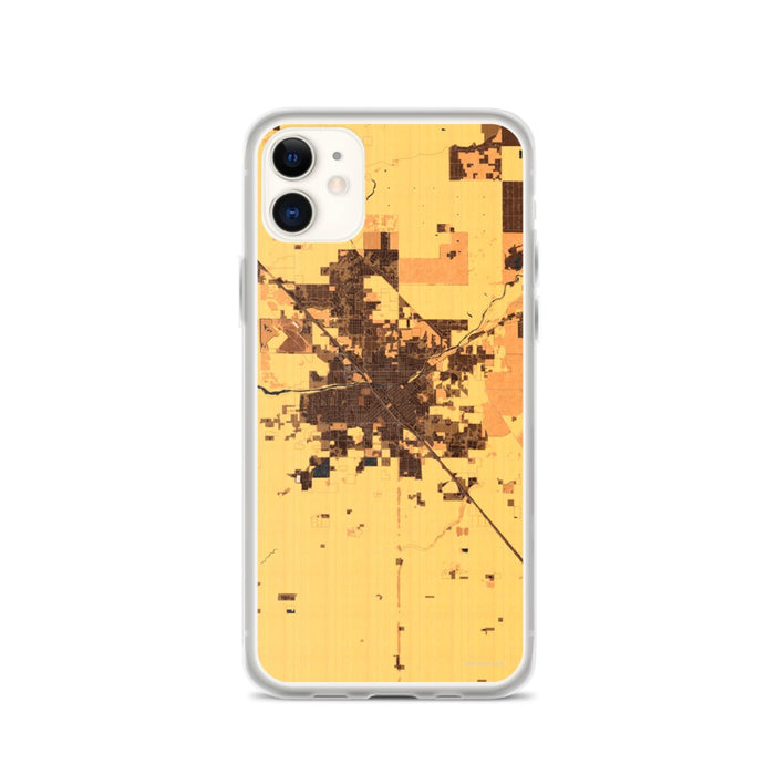 Custom iPhone 11 Madera California Map Phone Case in Ember