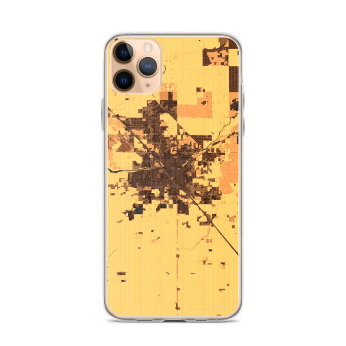 Custom iPhone 11 Pro Max Madera California Map Phone Case in Ember