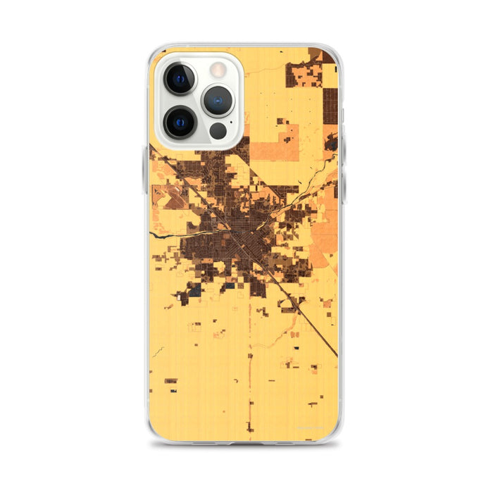 Custom iPhone 12 Pro Max Madera California Map Phone Case in Ember