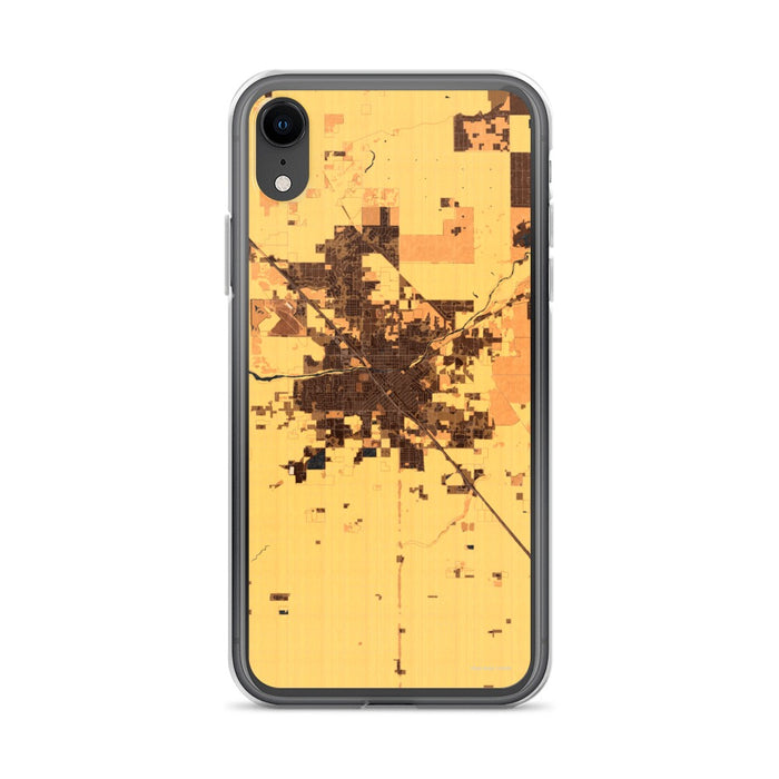 Custom iPhone XR Madera California Map Phone Case in Ember
