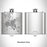 Rendered View of Madera California Map Engraving on 6oz Stainless Steel Flask