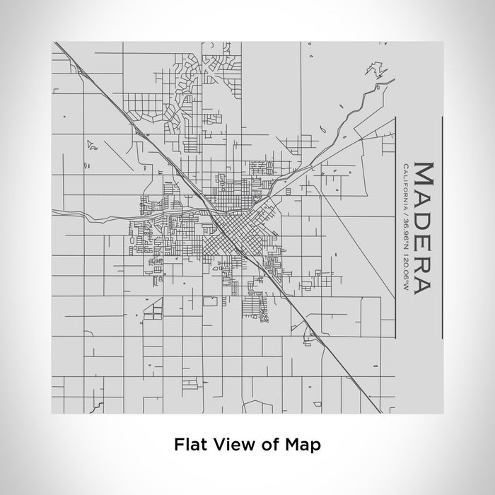 Rendered View of Madera California Map Engraving on 17oz Stainless Steel Insulated Tumbler