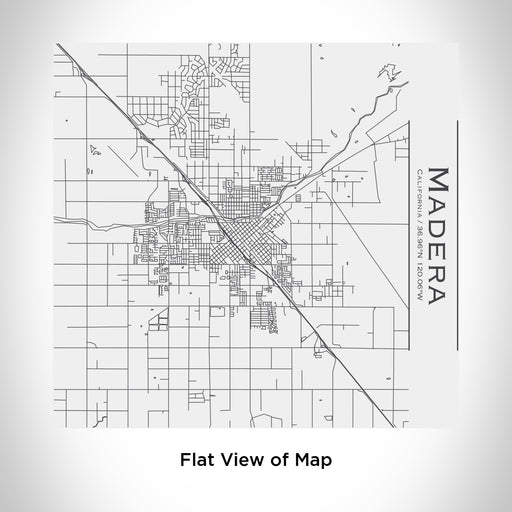 Rendered View of Madera California Map Engraving on 17oz Stainless Steel Insulated Tumbler in White