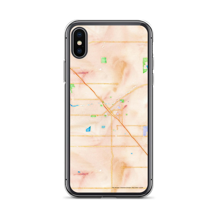 Custom iPhone X/XS Madera California Map Phone Case in Watercolor